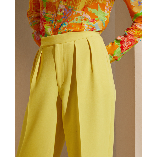 Soft Yellow Ferra Wool Gabardine Trouser Ralph Lauren Collection 6