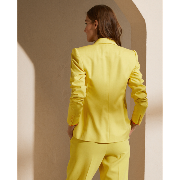 Amiya wollen gabardine jasje Ralph Lauren Collection in Zachtgeel 5