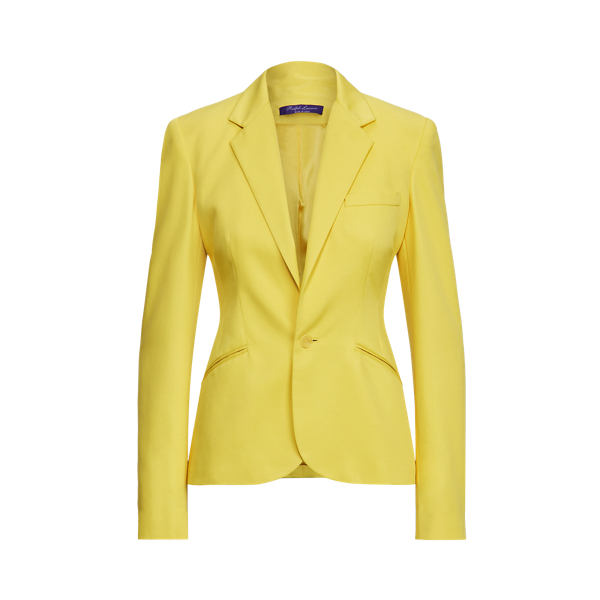 Amiya wollen gabardine jasje Ralph Lauren Collection in Zachtgeel 2