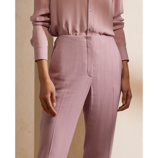 Pantaloni Simone a spina di pesce Ralph Lauren Collection in Giacinto 6