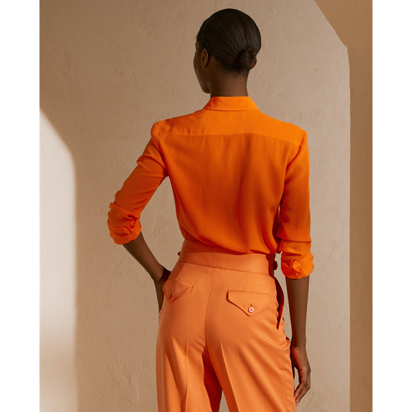 Mandarin Hailey Silk Shirt Ralph Lauren Collection 5