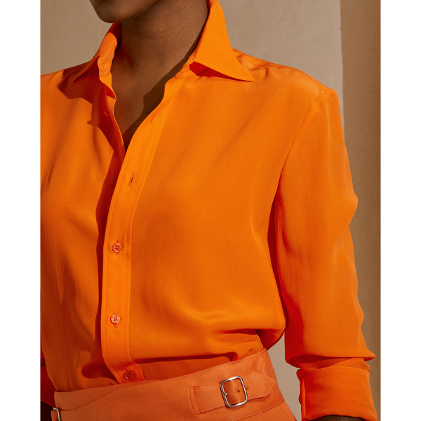 Mandarin Hailey Silk Shirt Ralph Lauren Collection 6