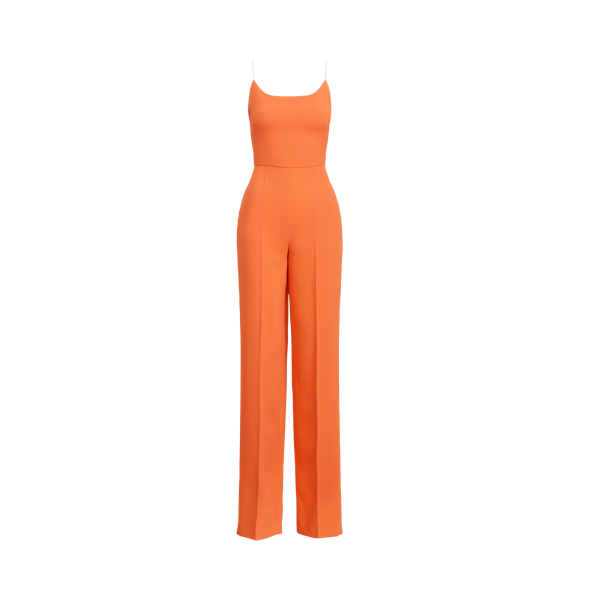 Combinaison Calan en cady de cr&ecirc;pe Ralph Lauren Collection en Orange vif 2