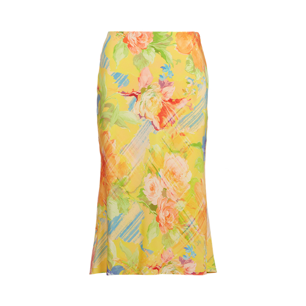 Saia de seda floral Kaela