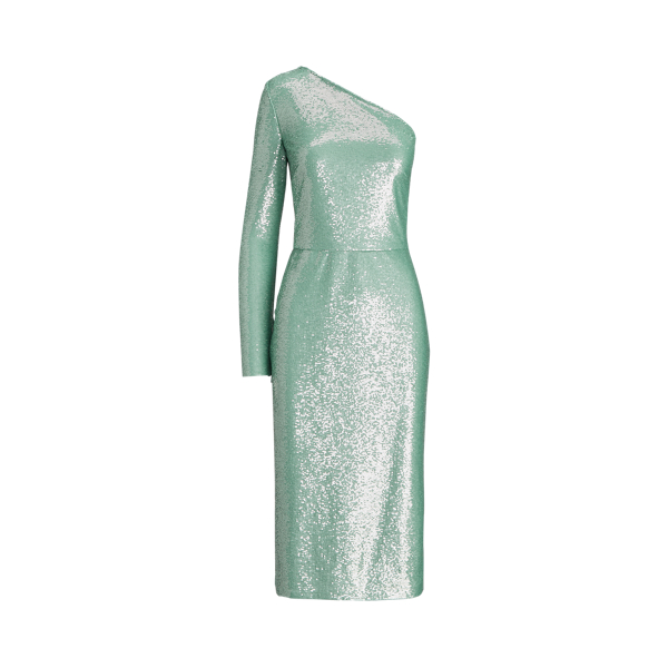 Vestido de cocktail com enfeites Raelynn Ralph Lauren Collection em Azul-claro 2