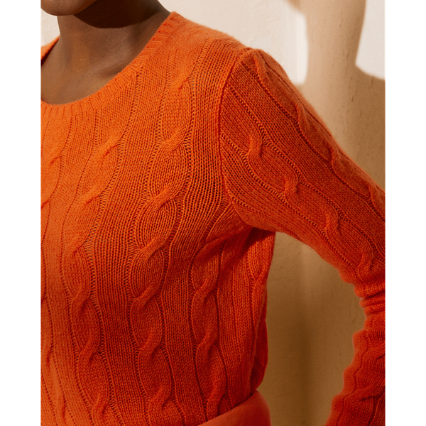 Mandarin Cable-Knit Cashmere Sweater Ralph Lauren Collection 6