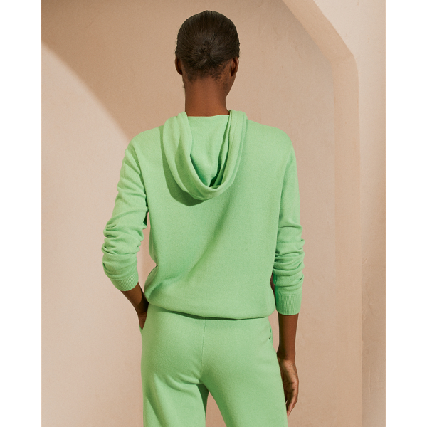Sweat &agrave; capuche en cachemire Ralph Lauren Collection en C&eacute;ladon 5