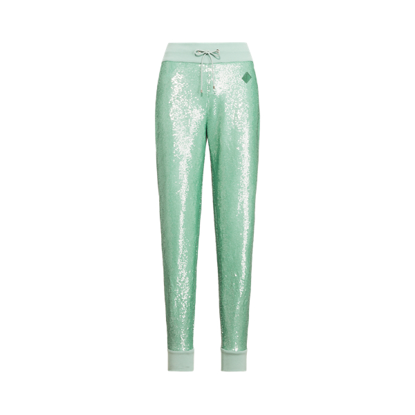 Pantaloni da jogging Taryn decorati Ralph Lauren Collection in Blu chiaro 2