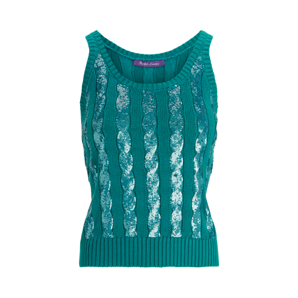 Sequined Sleeveless Tank Jumper