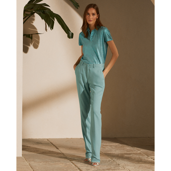Polo de manga corta con estampado Ralph Lauren Collection en Verde azulado 4