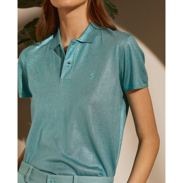 Polo de manga corta con estampado Ralph Lauren Collection en Verde azulado 6