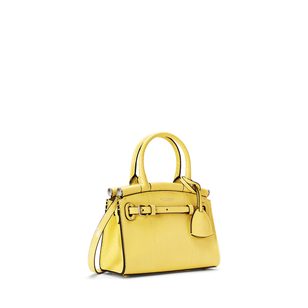 Kleine Tasche RL50 aus Schlangenleder Ralph Lauren Collection in Sanftes Gelb 3