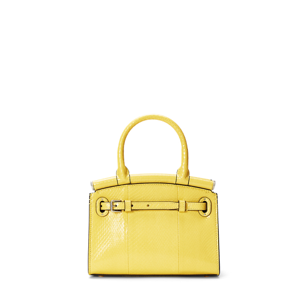 Kleine Tasche RL50 aus Schlangenleder Ralph Lauren Collection in Sanftes Gelb 4