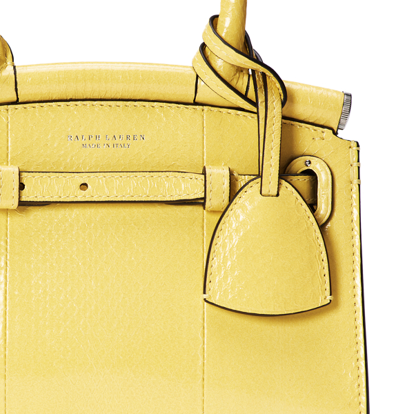 Kleine Tasche RL50 aus Schlangenleder Ralph Lauren Collection in Sanftes Gelb 6