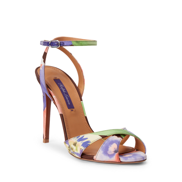 Multi Kandice Floral Silk Sandal Ralph Lauren Collection 2