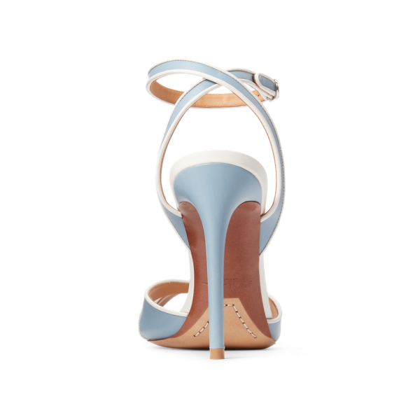 Light Blue/Lux Cream Deana Calfskin Sandal Ralph Lauren Collection 3