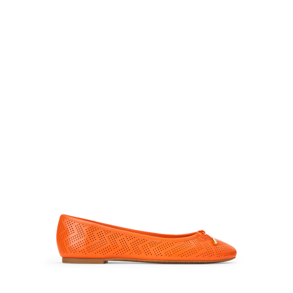 Jayna Perforated Nappa Leather Flat Lauren 1