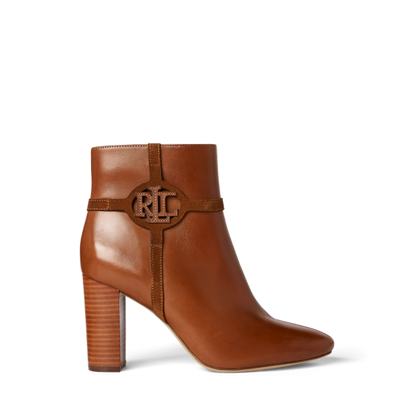 Ralph Lauren レザー Marleigh Burnished Leather Bootie Marleigh Burnished Leather Bootie for Women | Ralph Lauren® CH