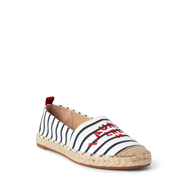 Stencil Stripe/Lauren Red Cameryn Striped Canvas Espadrille Lauren 2