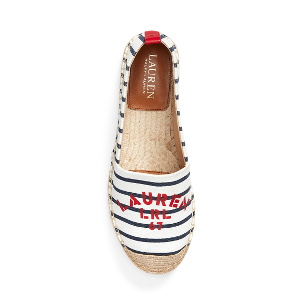 Stencil Stripe/Lauren Red Cameryn Striped Canvas Espadrille Lauren 4