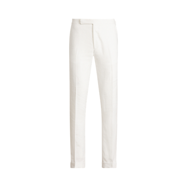 Handgeschneiderte Leinenhose Gregory Purple Label in Optik-Wei&szlig; 2