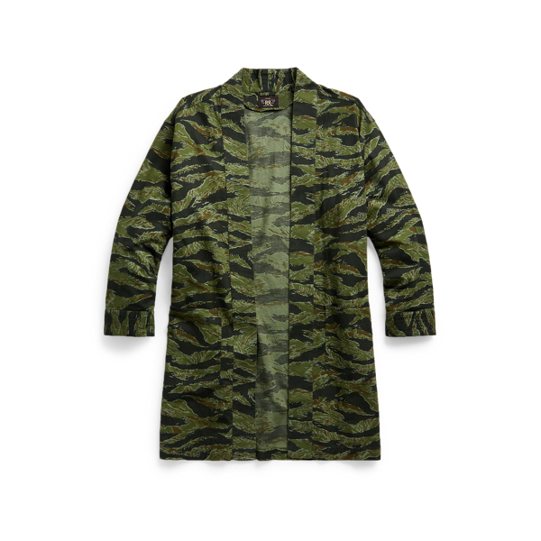Camo Cotton-Linen Open-Front Top RRL 1
