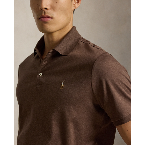Nutmeg Brown Heather Classic Fit Soft Cotton Polo Shirt Polo Ralph Lauren 6