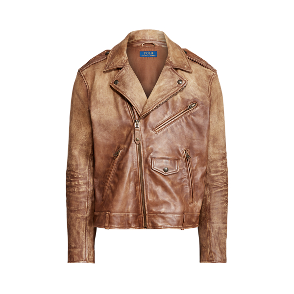 Ralph lauren moto leather jacket online