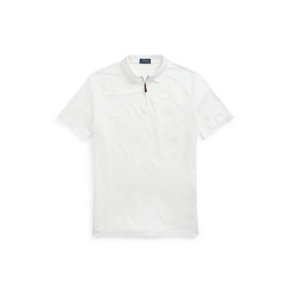 White Custom Slim Fit Stretch Mesh Polo Shirt Polo Ralph Lauren 2