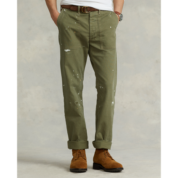 Classic Fit Distressed Herringbone Pant | Ralph Lauren