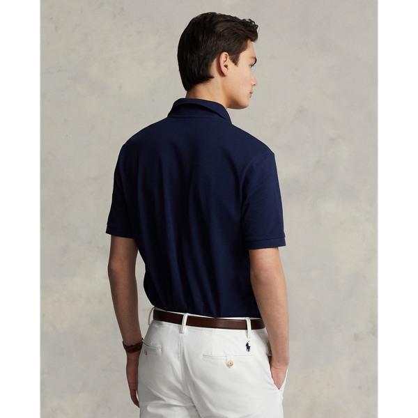 Polo en piqu&eacute; stretch Custom Slim Fit Polo Ralph Lauren en Bleu marine raffin&eacute; 5