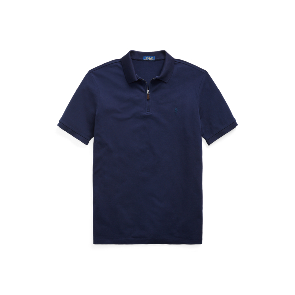 Polo en piqu&eacute; stretch Custom Slim Fit Polo Ralph Lauren en Bleu marine raffin&eacute; 2