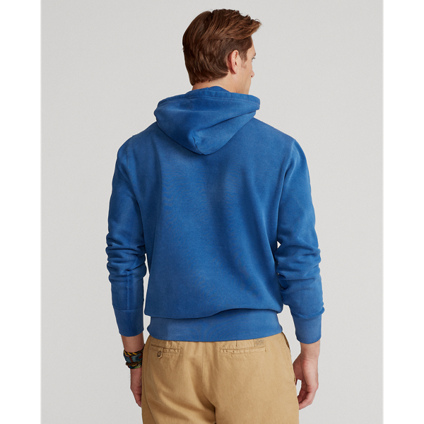 Ccapuchontrui van fleece met afbeelding Polo Ralph Lauren in Gem Blue 5