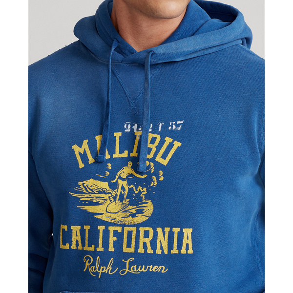 Ccapuchontrui van fleece met afbeelding Polo Ralph Lauren in Gem Blue 6