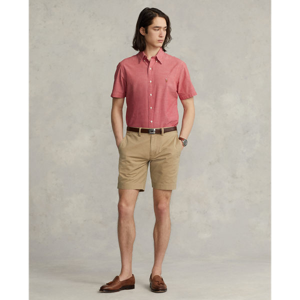 Spring Red Classic Fit Chambray Shirt Polo Ralph Lauren 4