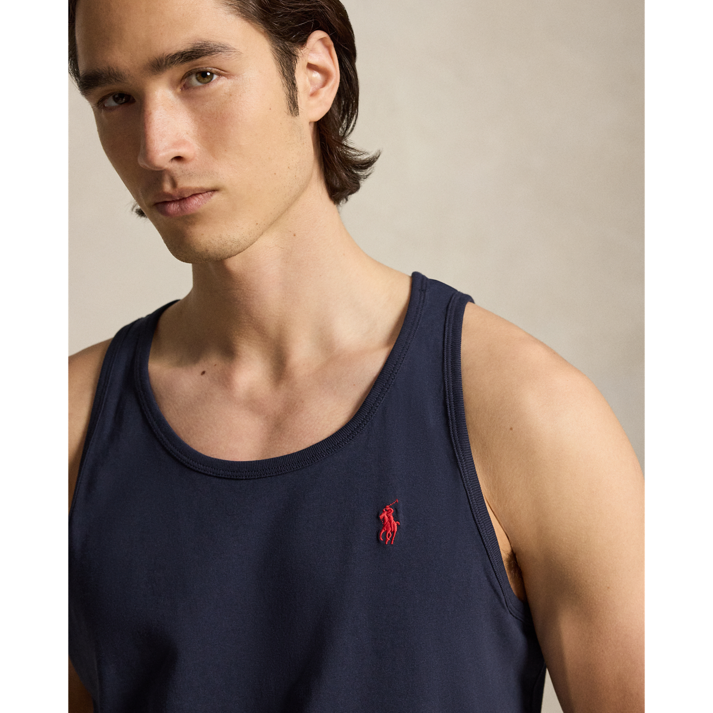 Мужской топ Ralph Lauren Washed Jersey, цвет: Чернильный — фото 3