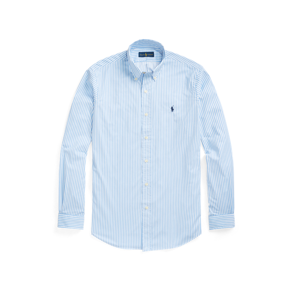 Bay Blue/White Classic Fit Striped Performance Shirt Polo Ralph Lauren 2
