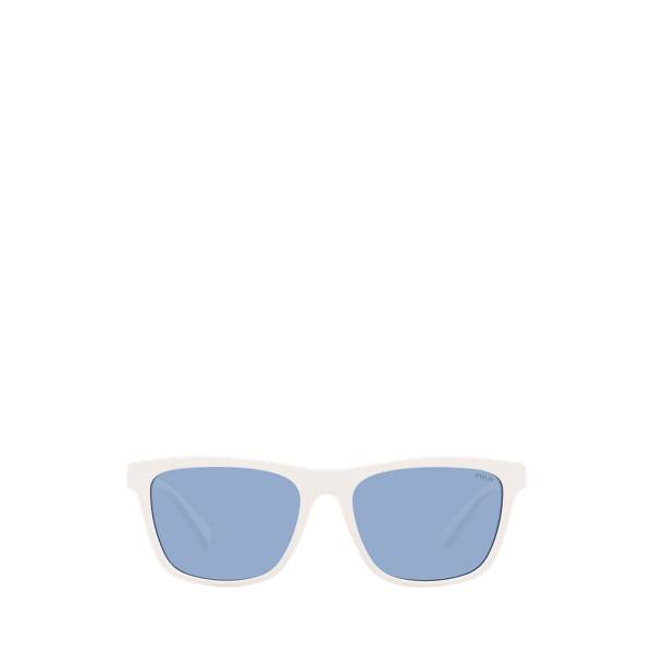 Matte White Color Shop Square Sunglasses Polo Ralph Lauren 2