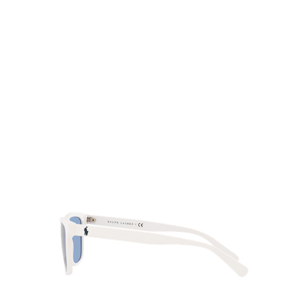 Matte White Color Shop Square Sunglasses Polo Ralph Lauren 3