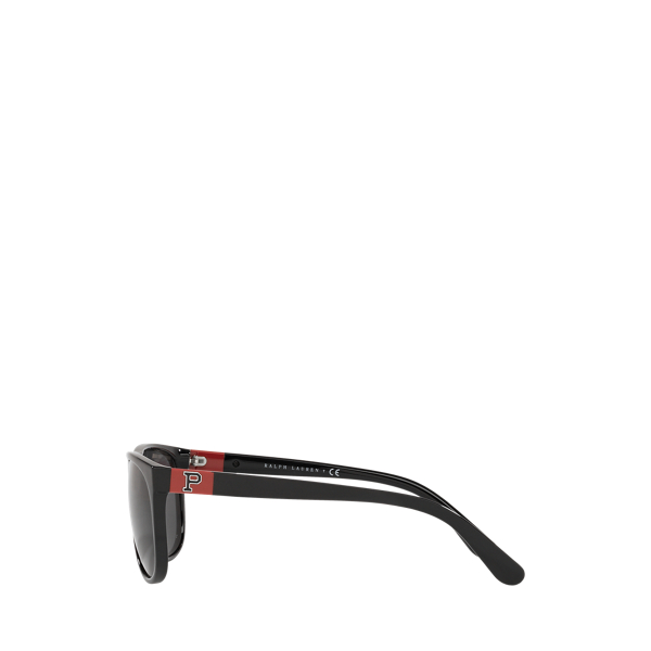 Shiny Black Two-Tone Logo Sunglasses Polo Ralph Lauren 3