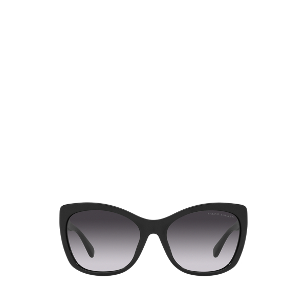 Shiny Black Automotive Butterfly Sunglasses Ralph Lauren 2