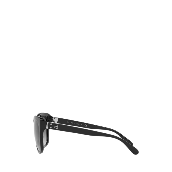 Shiny Black Automotive Butterfly Sunglasses Ralph Lauren 3