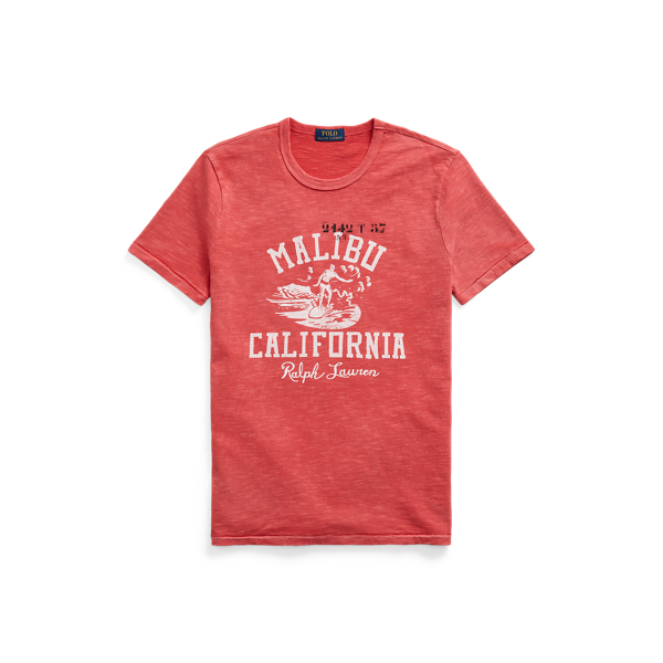Custom-Slim-Fit T-Shirt aus Jersey Polo Ralph Lauren in Rot verblichen 2