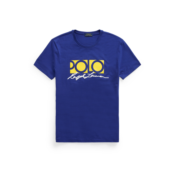 T-shirt de malha Logo Custom Slim Fit Polo Ralph Lauren em 1
