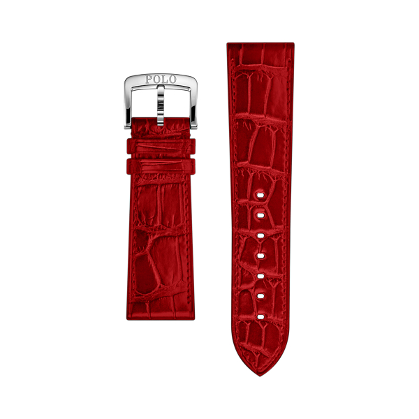 Uhrenarmband aus Alligatorleder Polo Ralph Lauren in Rot 1