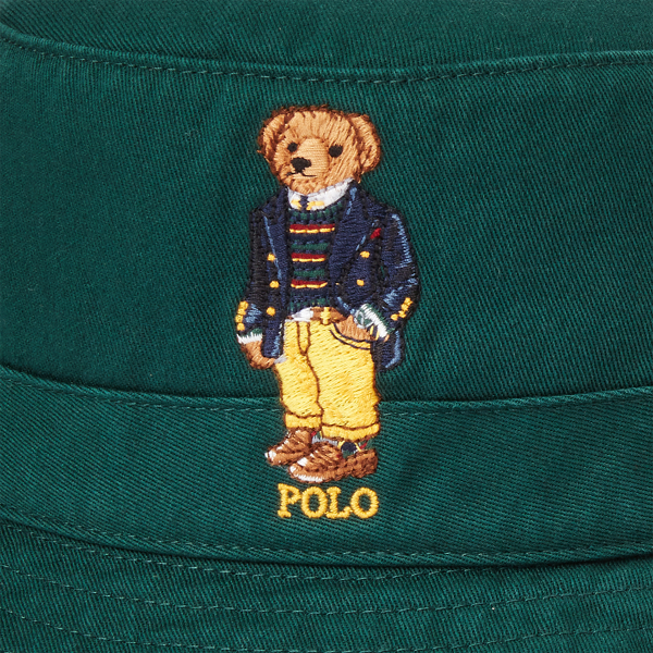 College Green Polo Bear Chino Bucket Hat Polo Ralph Lauren 3