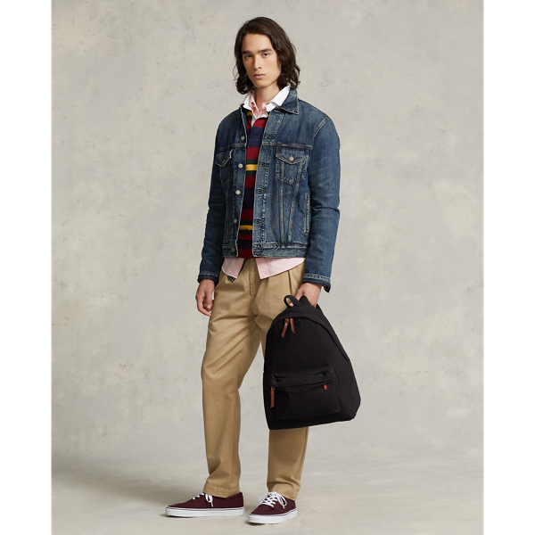 Polo Black Canvas Backpack Polo Ralph Lauren for fall 7