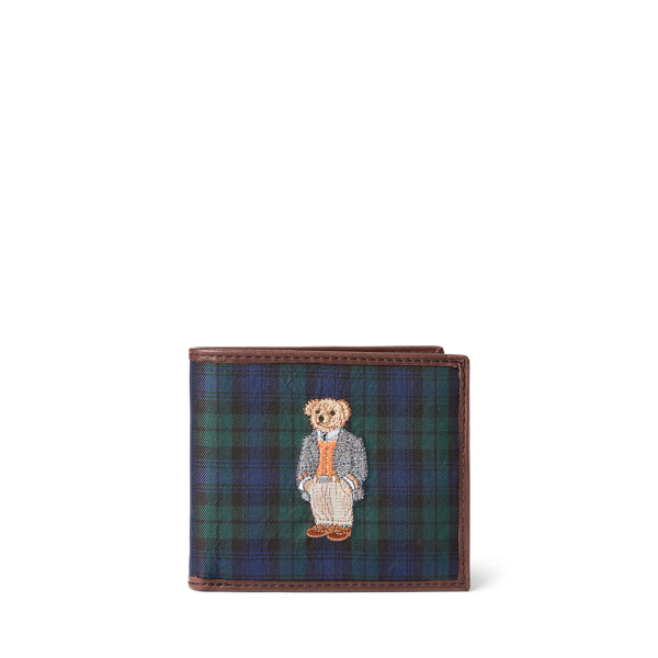 Tartan-Brieftasche mit Polo Bear