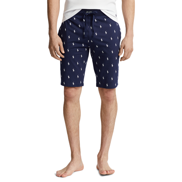 Allover Pony Cotton Jersey Sleep Short for Men Ralph Lauren UK