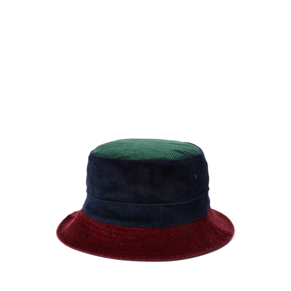 Hunter Navy/College Green Color-Blocked Corduroy Bucket Hat Polo Ralph Lauren 2